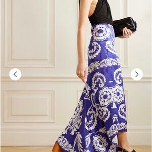 Etro Floral Print Purple and White Maxi Skirt